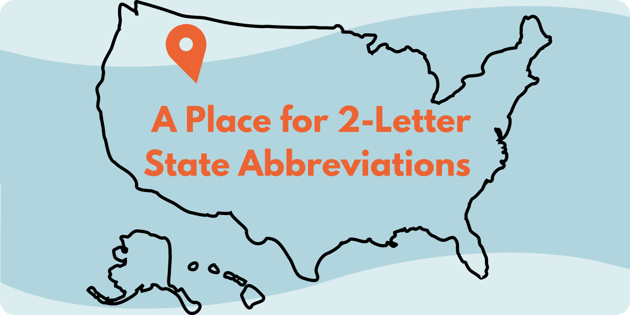 a place for 2-letter state abbreviations