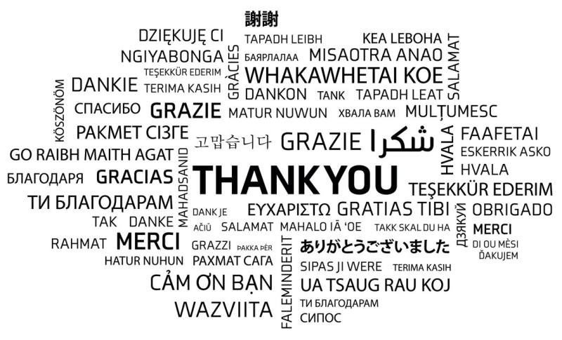 Say Thank You in Many Languages