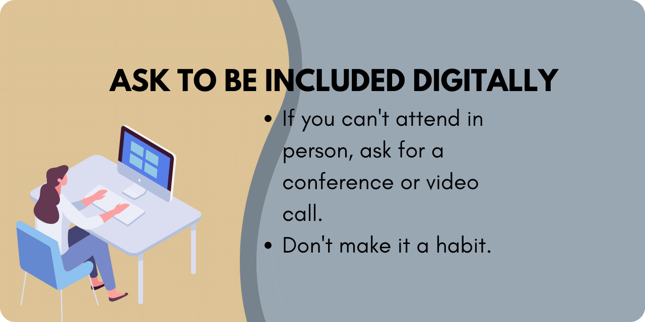 Ask to be included digitally