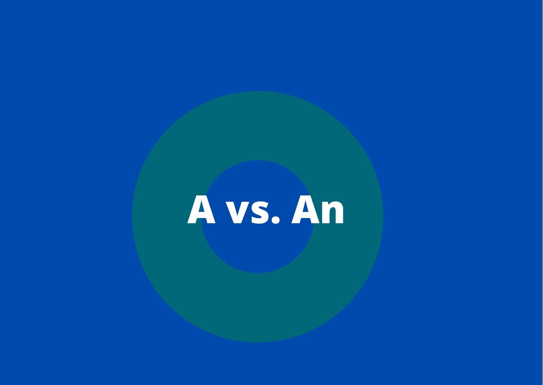 Graphic that says A vs. An