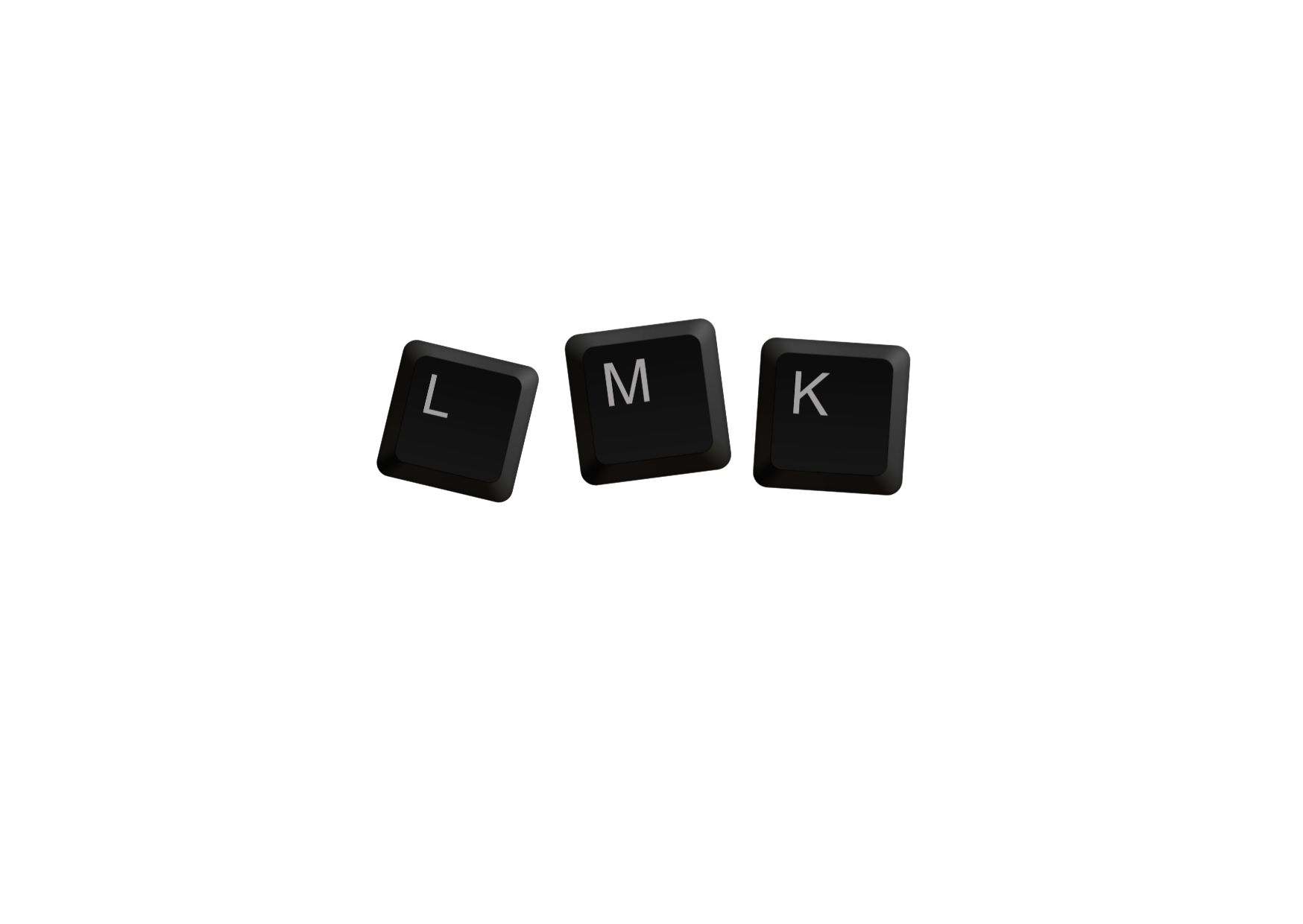 Graphic with keyboard letter LMK