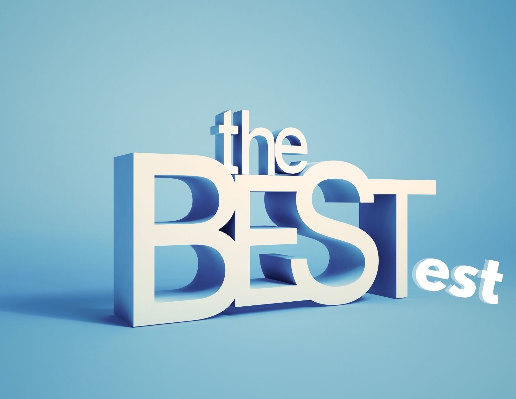A graphic with the word Best and the letters est added to represent the questions "is bestest a word?"